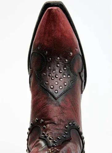Vista 6 de Dan Post Daredevil Western Botas para mujer, punta corta roja, talla 8 M de EE. UU, Rojo