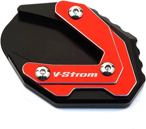 Vista 3 de Motorcycle Kickstand Side Stand Extension Pad Support Plate For V-Strom DL250 GSX250R VSTROM DL 250 GW250 2017-2022（Color: Red）