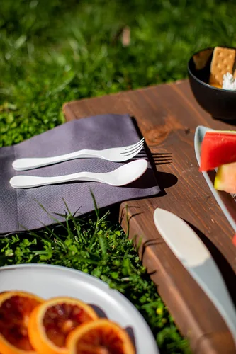 Vista 7 de Eco Spoon Open Stock, a granel, juego de 12 piezas, blanco