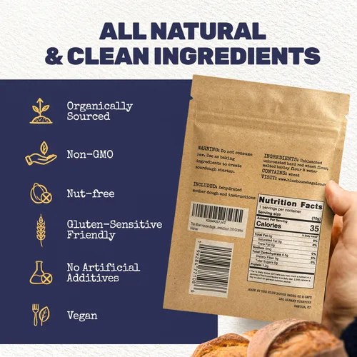 Vista 2 de Iniciador de masa madre deshidratada, galardonado cultivo iniciador de masa agria Activación rápida, apto para principiantes, sensible al gluten