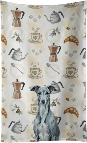 Vista 233 de Caroline's Treasures Afghan Hound - Toalla de cocina para barra de café, terciopelo frontal y lazo de algodón, lavable a máquina Sabueso afgano