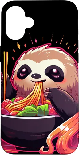 Vista 23 de Sloth Eating Ramen Japanese Noodles Soup Kawaii Case for iPhone 17
