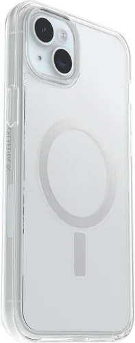 Vista 3 de OtterBox Funda transparente para iPhone 15 Plus y iPhone 14 Plus Symmetry Series, (transparente), se ajusta a MagSafe, ultra elegante, bordes