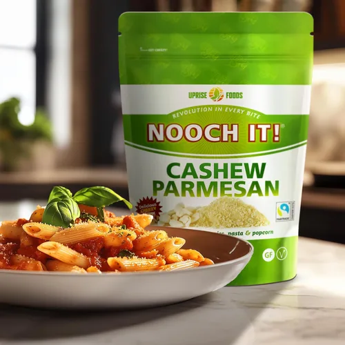 Vista 4 de NOOCH IT - Queso vegano de anacardo y parmesano - 12 onzas Sin lácteos, orgánico, comercio justo, cobertura de queso rallado a base de plantas