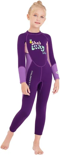 Vista 11 de Traje de neopreno de cuerpo completo para niños y niñas, traje de baño térmico de 0.098 pulgadas para niños pequeños, jóvenes, adolescentes, manga