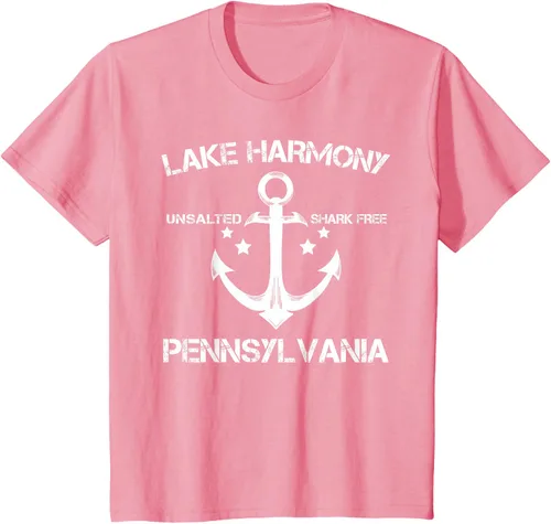 Vista 62 de Playera divertida de Lago Harmony Pennsylvania para acampada o pesca Negro