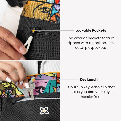 Vista 6 de Sherpani Skye - Bolso cruzado pequeño, de nailon, ligero, para mujer, con protección RFID