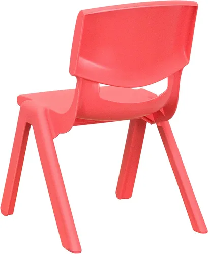 Vista 20 de Flash Furniture - Silla escolar apilable de plástico azul con altura de asiento de 10 1/2 pulgadas Construcción duradera, uso comercial