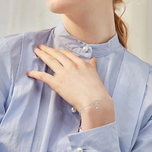 Vista 4 de Palpitate Pulsera de plata de ley 925 para mujer, estetoscopio, joyería de regalo para estudiantes de enfermería, graduación, para mujeres