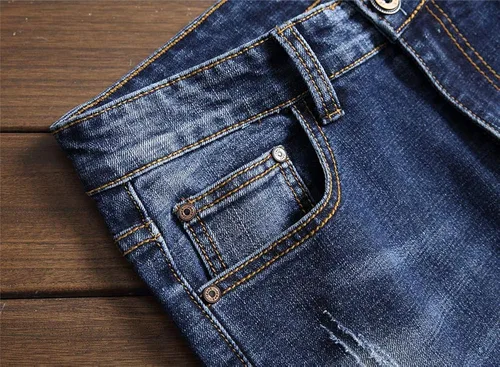 Vista 4 de AITITIA Jeans rasgados de corte regular para hombre