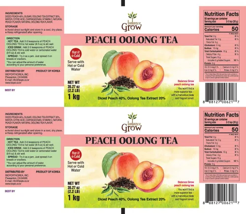 Vista 2 de Balance Grow Té Oolong de melocotón 2.2 libras (35.27 oz)