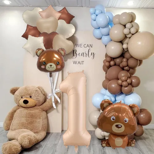 Vista 4 de 23 globos de oso, globos de 40 pulgadas, globos de oso de peluche de 40 pulgadas, globos de cumpleaños, globos de aluminio de animales para Caramelo