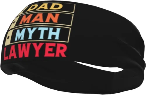 Vista 3 de Dad Man Myth Lawyer Headband for Men Women Sports Sweatband for Fitness Exercise Moisture Wicking Running Yoga Hairbands