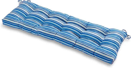 Vista 37 de Greendale Home Fashions Cojín de banco para exteriores de 51 pulgadas, Adobe Stripe