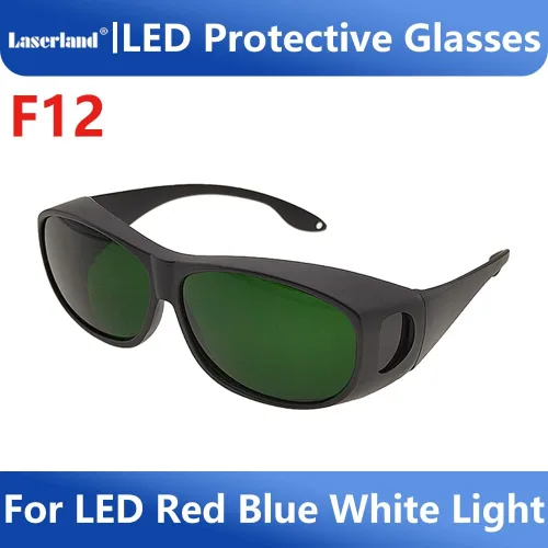 Vista 2 de Gafas de seguridad protectoras de luz blanca y roja LED para iluminación de bronceado