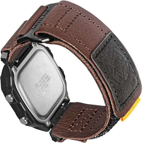 Vista 9 de Correa de reloj de cuero genuino de 0.709 in compatible con G-Shock AE-1200/AE-1000W/1100W/AE-1300, W-735H/W-216H/218H W-219H/F-91W/F-94W/F-105W