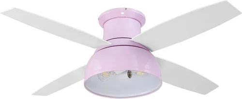 Vista 11 de Prominence Home Edora, 51674-01 - Ventilador de techo LED de estilo industrial de 52 pulgadas con luz, control remoto, 4 aspas modernas, motor