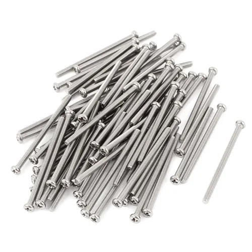 Vista 22 de uxcell Tornillos Phillips de cabeza cruzada de acero inoxidable 304 M2 x 0.118 in 60pcs