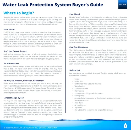 Vista 4 de YoLink Detector de Fugas de Agua, 1/4 Milla el Alcance más Largo del Mundo, Sensor Inteligente Inalámbrico de Fugas de Agua, Alexa, IFTTT, Hub