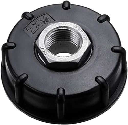 Vista 3 de IBC - Adaptador de bolsa de tanque, adaptador de drenaje de tanque IBC S60x6, rosca gruesa a conector de manguera de bolsa de agua
