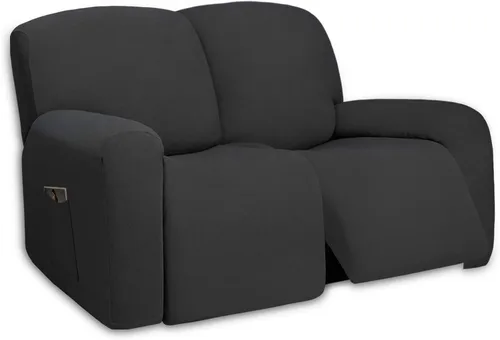 Vista 129 de PureFit Funda súper elástica para sofá reclinable con bolsillo, funda de sofá suave y antideslizante de elastano, lavable, protector de muebles