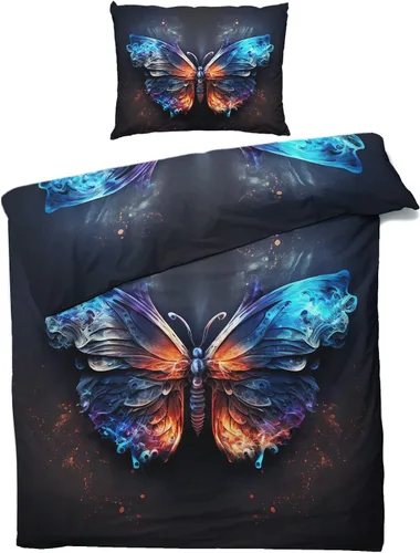 Vista 14 de Funda de edredón abstracta tamaño individual Juego de ropa de cama geométrica 2 piezas Funda de edredón con patrón de microfibra suave