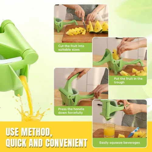 Vista 4 de Exprimidor manual de limón, Exprimidor de mano multifunción de plástico, Exprimidor de frutas manual de perforación de limón, Herramientas de cocina