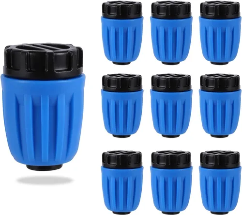 Vista 13 de 10 piezas de accesorios de riego por goteo de 90 grados con codo de 1/2 pulgada (1/2" ID x 0.640" DE), conectores de codo barbados de 90 grados