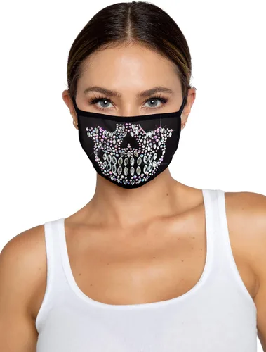Vista 10 de Leg Avenue Mascarilla de moda con diamantes de imitación para mujer
