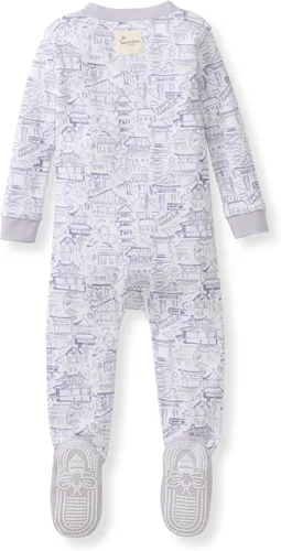 Vista 27 de Burt's Bees Baby Pijama para bebé niña, 100% algodón orgánico, pijama de una pieza, overol diagonal con cremallera, ajuste cómodo