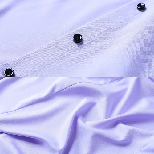 Vista 5 de FLY HAWK Mens Dress Shirts, Fitted Bamboo Fiber Short Sleeve Elastic Casual Button Down Shirts