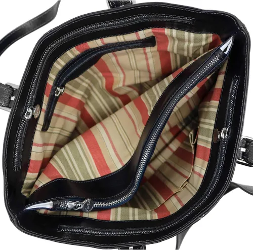Vista 3 de Floto Venezia - Bolso de mano de cuero italiano para mujer