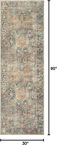 Vista 68 de Loloi Margot - Alfombra de área terracota/laguna de 7'-6" x 9'-6
