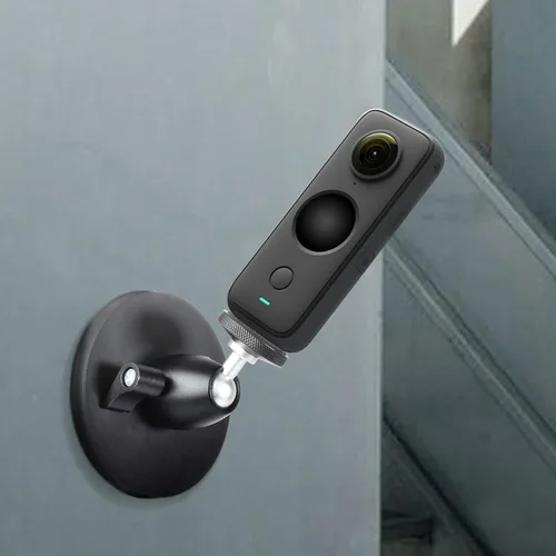 Vista 2 de Ruittos Soporte magnético para cámara GoPro Insta360 Akaso DJI Action, con cabeza de bola de rotación, revestimiento de goma súper fuerte, imán