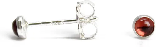 Vista 15 de Pequeños Pendientes de 3mm con Gema para Mujeres y Niñas, Engastados Redondos de Plata de Ley 925