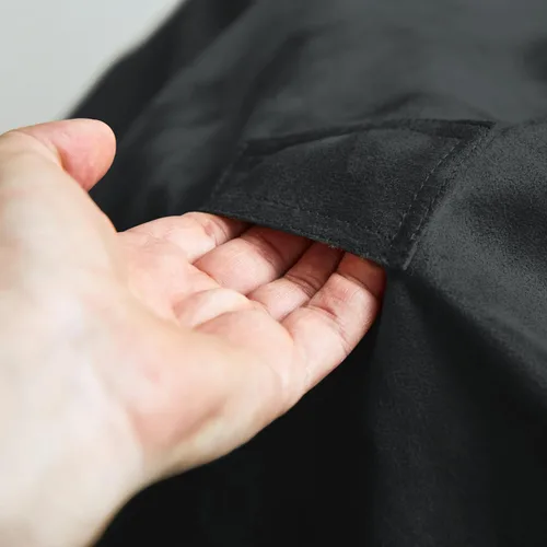 Vista 7 de Lumaland Silla Puf Lujosa Mediana de 3 pies con Funda de Microgamuza - Ultra Suave, Relleno de Espuma, Sofá Puf Lavable para Adultos, Adolescentes