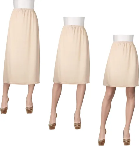 Vista 8 de 3 piezas para mujer, medias sandalias de satén de 19, 27, 35 pulgadas, antiestática, larga debajo de la falda para mujer, para debajo de los vestidos