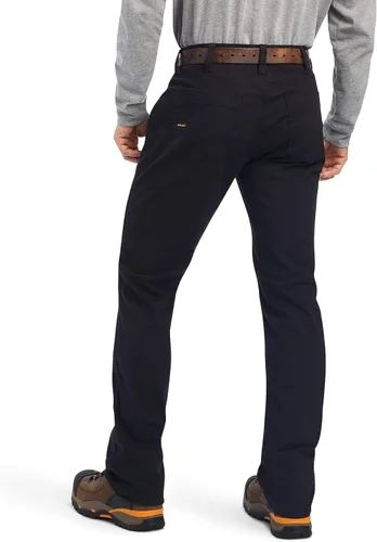 Vista 2 de ARIAT Work Rebar M4 - Pantalones de pierna recta, resistentes y apilables, de tiro bajo, para hombre Negro