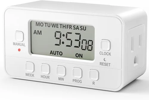 Vista 10 de BN-LINK - Temporizador de salida digital con ciclo de repetición de intervalos en interiores, temporizadores de salida programables de 24 horas