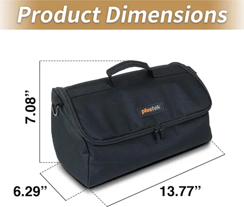 Vista 6 de plustek Estuche de transporte para escáner de documentos, a prueba de polvo, antiestático, protector y escáner, Fujitsu ScanSnap y Brother Document