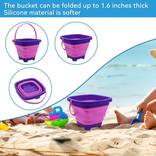 Vista 3 de 2PCS Fishing Net with Bucket, Telescopic Fishing Landing Net, Collapsible Youth Sand Bucket, Youth Fish Butterfly Catching for Freshwater Saltwater