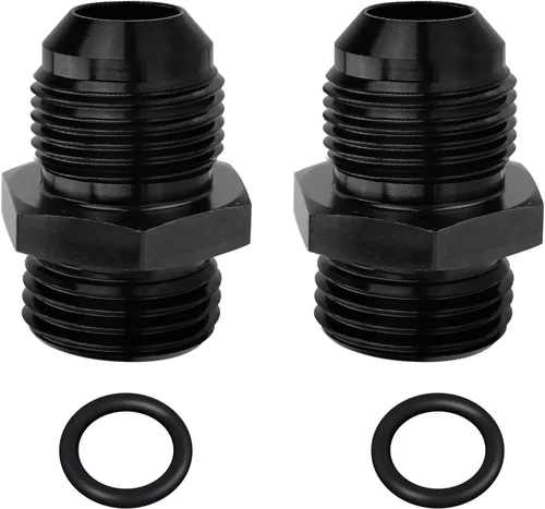 Vista 9 de Adaptador de riel de combustible macho 6AN Flare a 6AN ORB, adaptador de manguera de línea de combustible de aluminio, accesorios de sistema