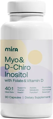 Vista 6 de MIRA Suplemento de SOP, Myo Inositol y D-Chiro Inositol Proporción 40:1, ayuda a promover el equilibrio hormonal y apoyar la salud ovárica