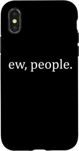 Vista 5 de Ew People - Funda de regalo para iPhone 17 con frases introvertidas y frases de memes