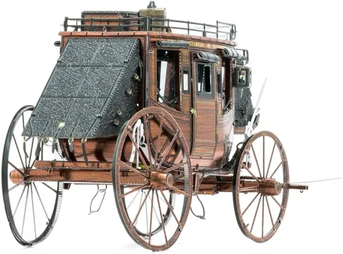 Vista 3 de Fascinations Metal Earth Wild West Stagecoach - Kit de modelo de metal 3D