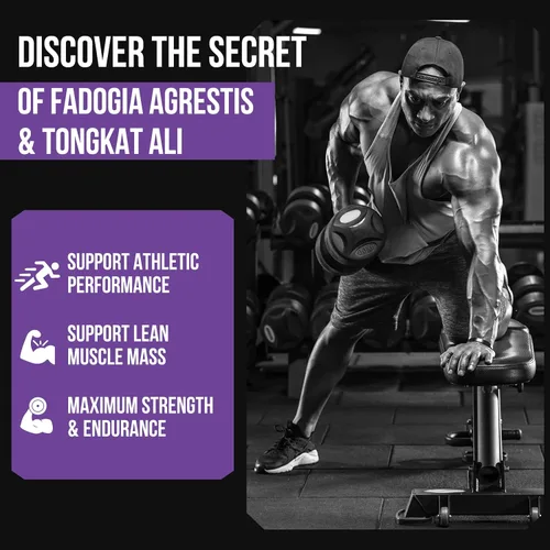 Vista 5 de 2400mg Fadogia Agrestis Tongkat Ali Suplemento - Fadogia Agrestis 1400mg y Tongkat Ali 1000mg Ultra Blend, máxima fuerza, masa muscular