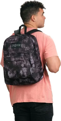 Vista 7 de JanSport Mochila Superbreak Plus, Ácido Rock Negro, Mochila Superbreak Plus