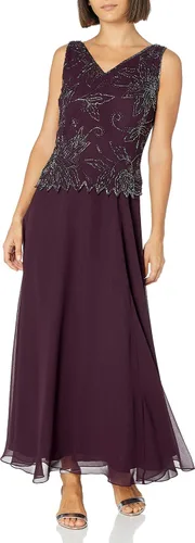 Vista 3 de J Kara Vestido de chaqueta con cuentas de talla grande para mujer