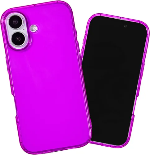 Vista 9 de SteepLab Neon Highlighter - Funda para iPhone 13, funda Grippy Jelly con bolsillos protectores de aire (azul celeste)