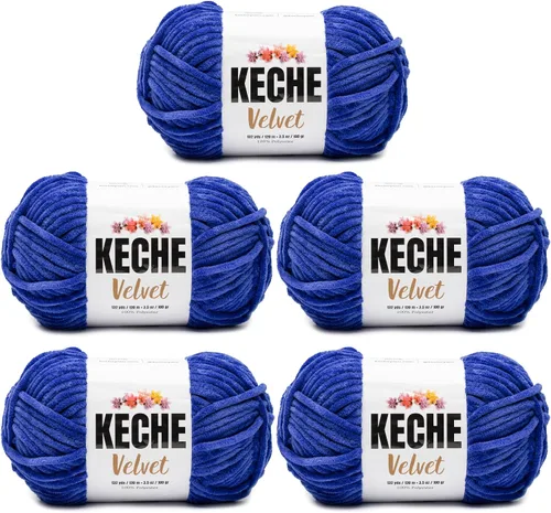 Vista 42 de Keche Hilo para ganchillo, hilo de terciopelo, chenilla suave, manta de bebé voluminosa amigurumi Yarn 3.53 oz (132 yardas) - Arona